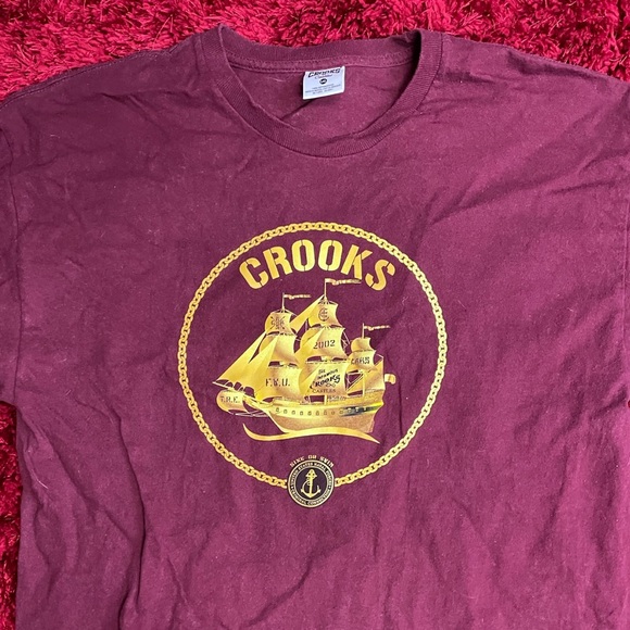 Crooks and Castles Skateboard Shirt Maroon Large - Picture 3 of 6